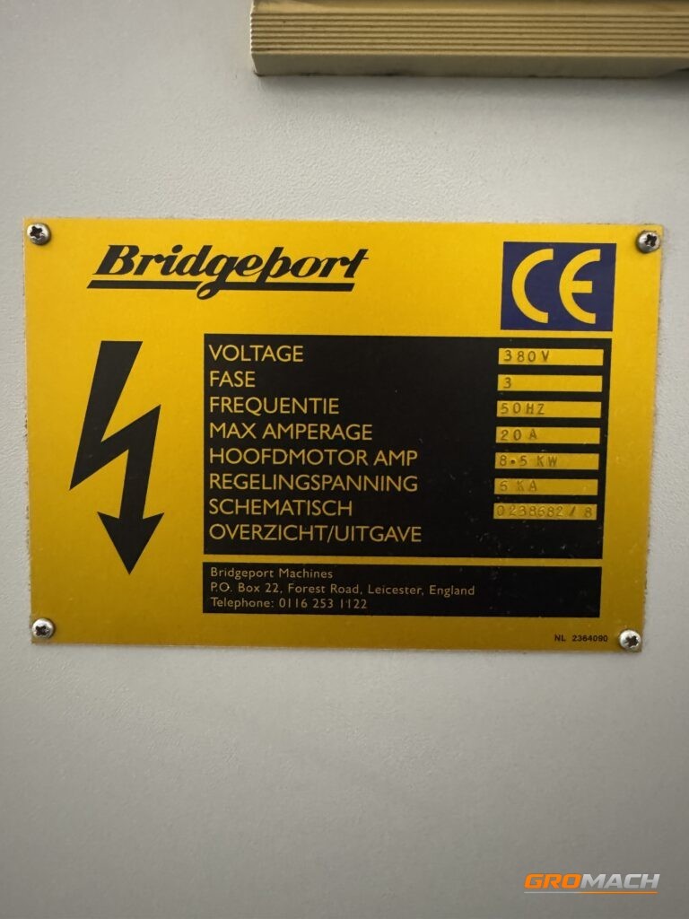 bridgeport vmc 600 22 cnc freesbank
