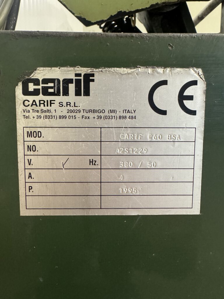 carif 260 bsa bandzaagmachine