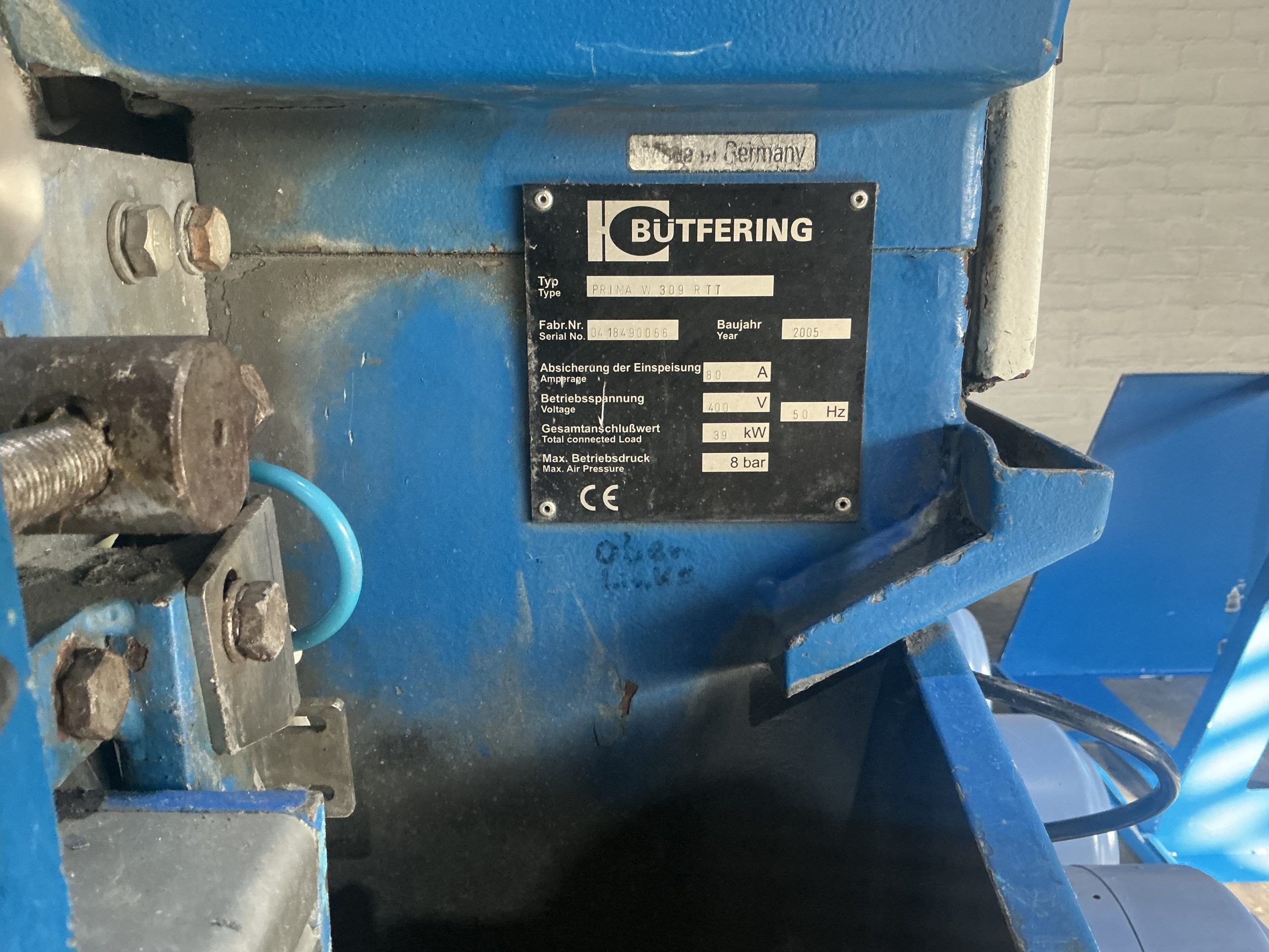 butfering prima w 309 rtt
